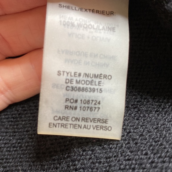 Alice + Olivia Black Wool Mixed Stitch Crew Neck Pullover Sweater Size Medium - Picture 12 of 13